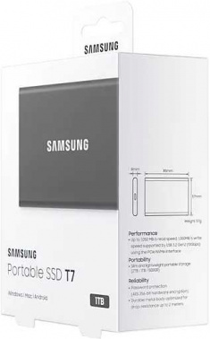 Внешний SSD накопитель Samsung T7 Touch 1Tb (MU-PC1T0T/WW)