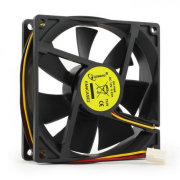 Вентилятор Gembird FANCASE2 92x92x25, втулка, 3 pin, провод 30 см {100} (033329)